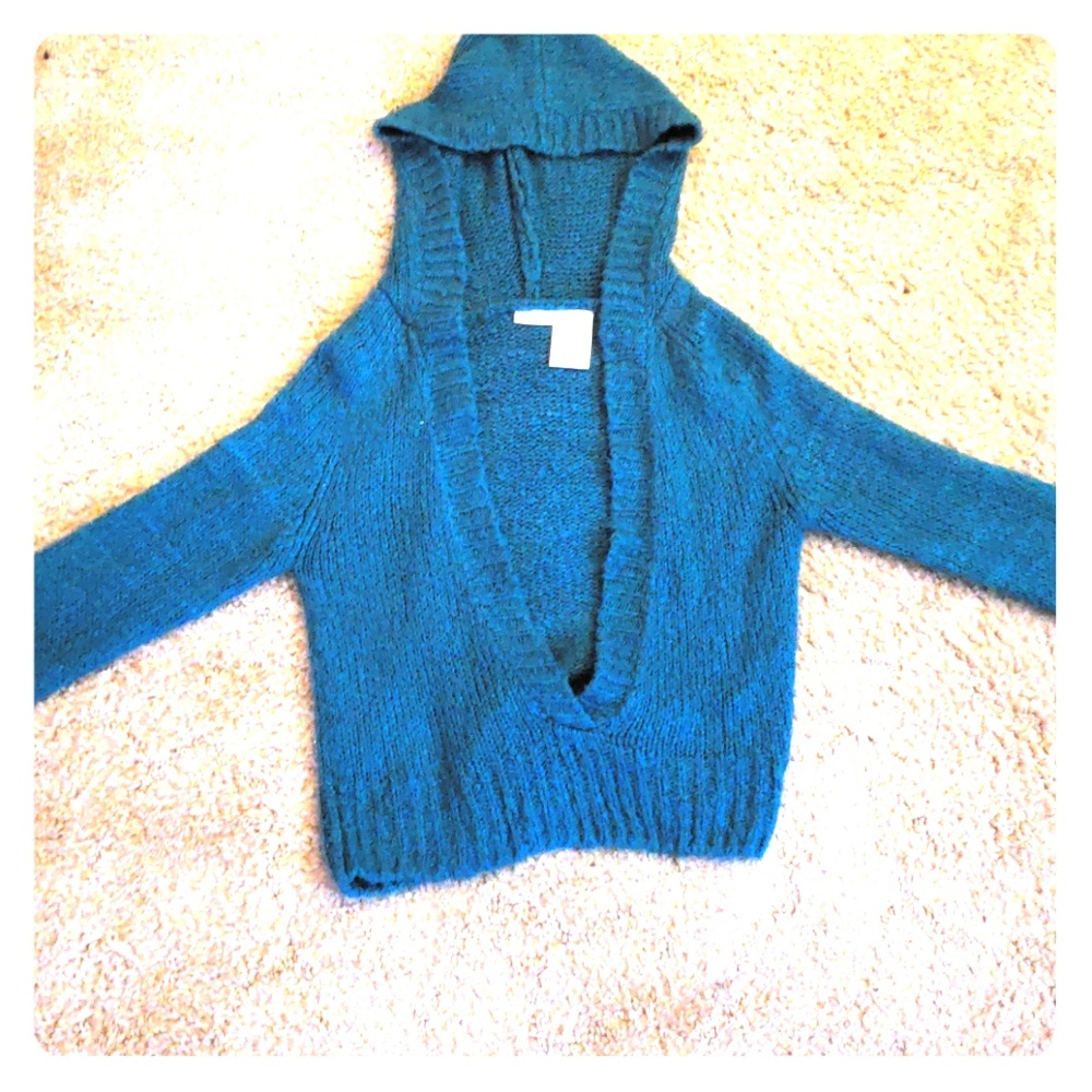 Blue Half Sweater